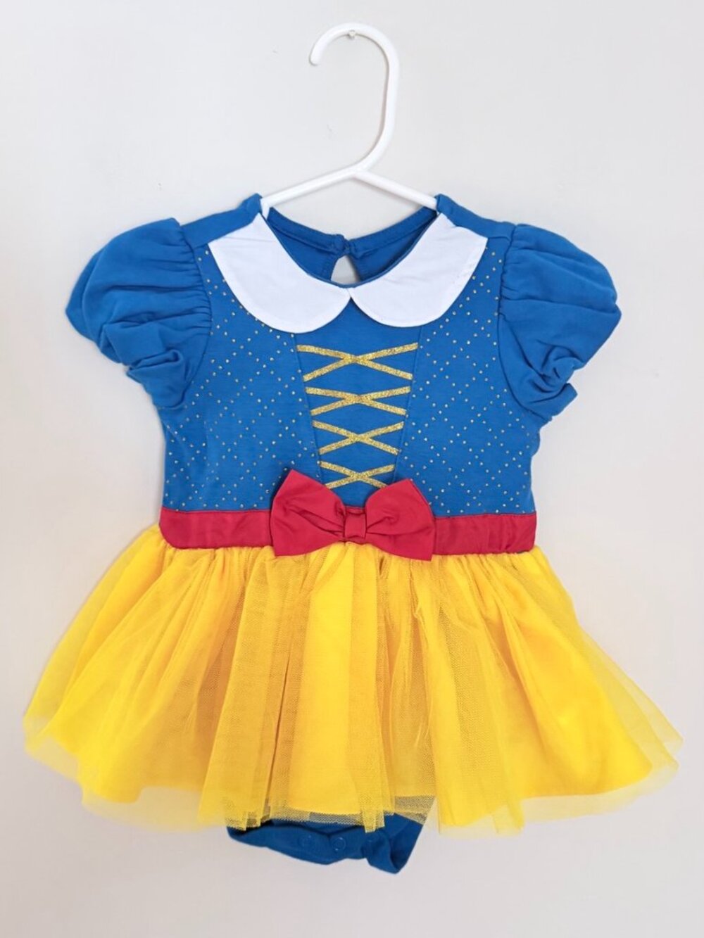 Baby Snow White Princess Costume Dress Blue Yellow Red Tulle Romper